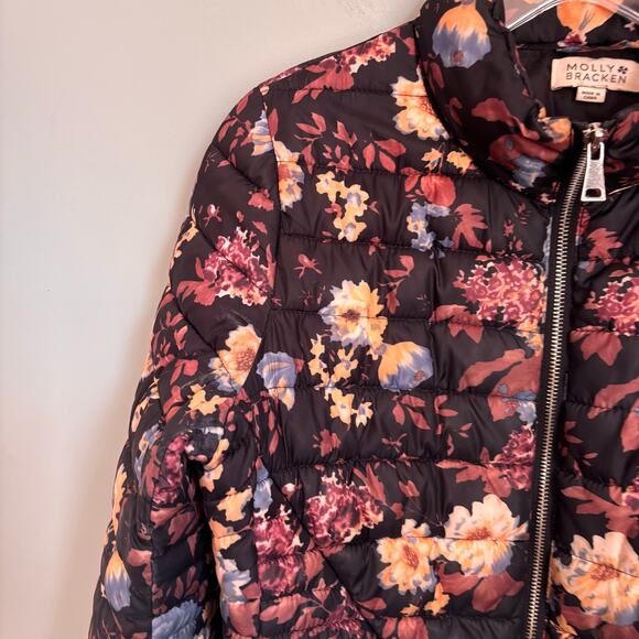 Molly Bracken Floral Zip Up Quilted Jacket - Picture 2 of 5